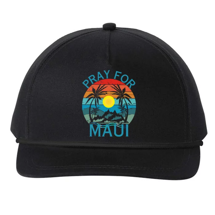 Pray For Maui Hawaii Wildflower Support Men Women Snapback Five-Panel Rope Hat