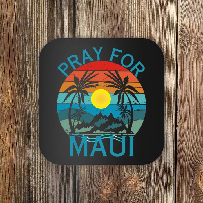 Pray For Maui Hawaii Wildflower Support Men Women Coaster