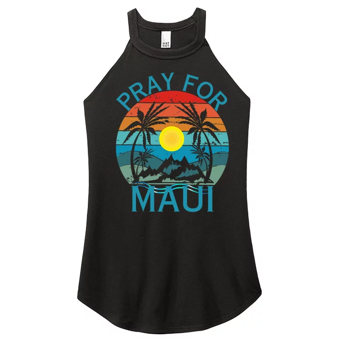 Pray For Maui Hawaii Wildflower Support Men Women Women’s Perfect Tri Rocker Tank