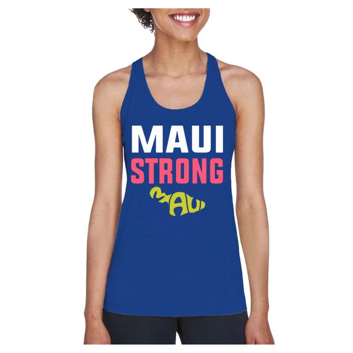 Pray For Maui Hawaii Strong Gift Lahaina Fires Women's Racerback Tank