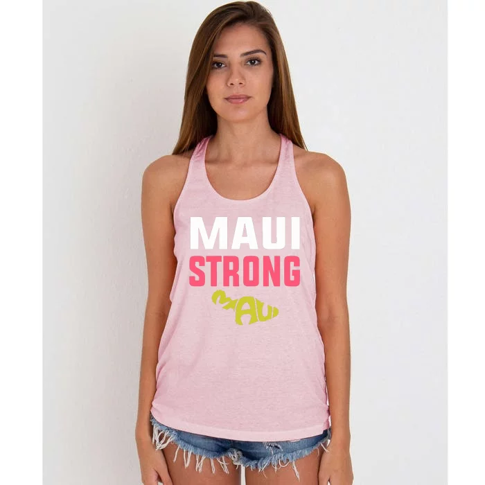 Pray For Maui Hawaii Strong Gift Lahaina Fires Women's Knotted Racerback Tank