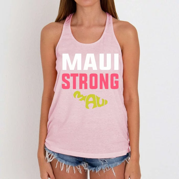 Pray For Maui Hawaii Strong Gift Lahaina Fires Women's Knotted Racerback Tank