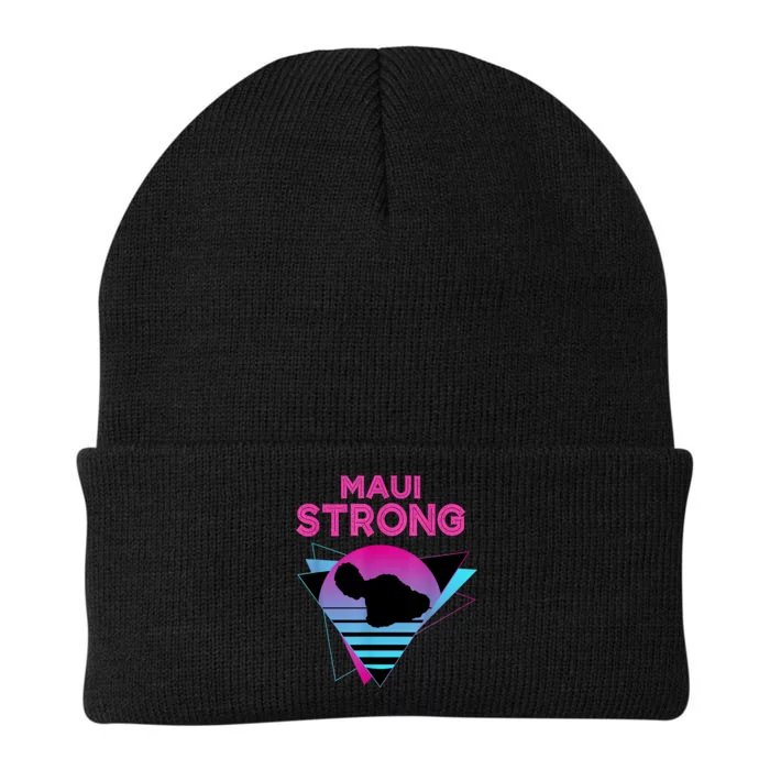 Pray For Maui Hawaii Strong Vintage Maui Hawaii Strong Knit Cap Winter Beanie