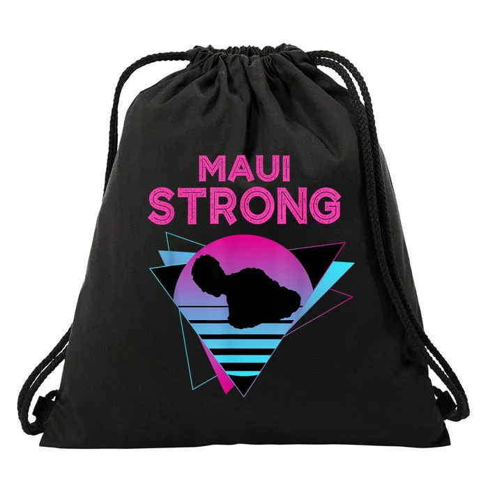 Pray For Maui Hawaii Strong Vintage Maui Hawaii Strong Drawstring Bag