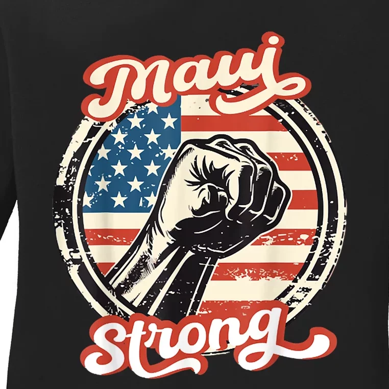 Pray For Maui Hawaii Strong Ladies Long Sleeve Shirt