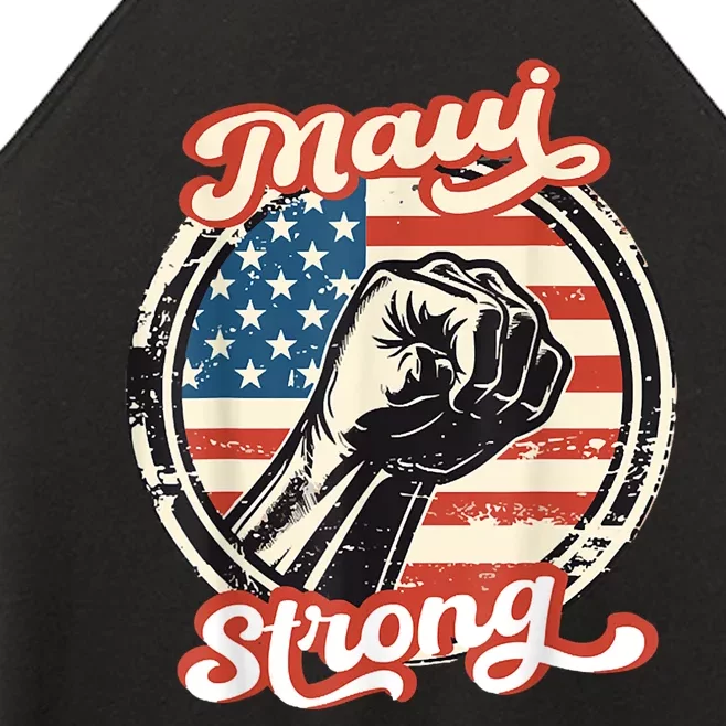 Pray For Maui Hawaii Strong Women’s Perfect Tri Rocker Tank