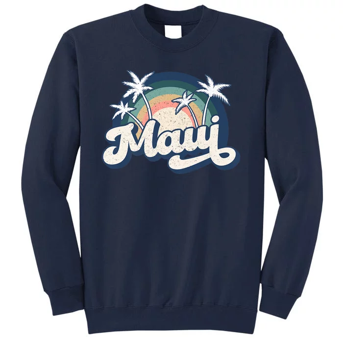 Pray For Maui Hawaii Strong Retro Tall Sweatshirt