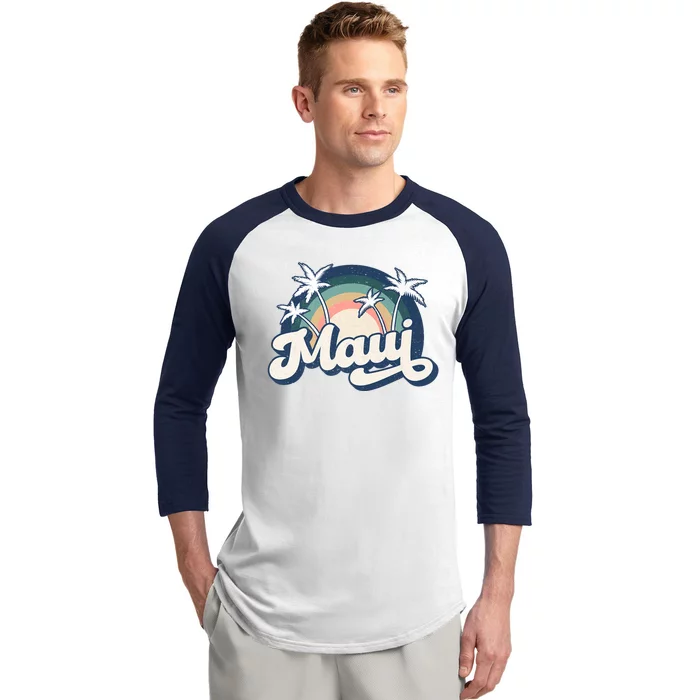 Pray For Maui Hawaii Strong Retro Baseball Sleeve Shirt