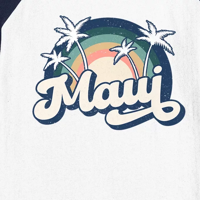 Pray For Maui Hawaii Strong Retro Baseball Sleeve Shirt