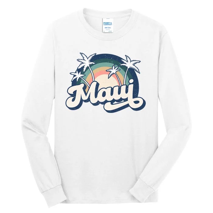 Pray For Maui Hawaii Strong Retro Tall Long Sleeve T-Shirt