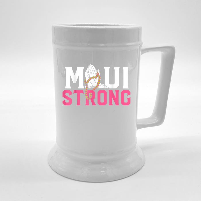 Pray For Maui Hawaii Strong Front & Back Beer Stein