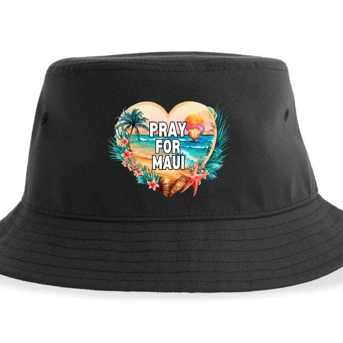 Pray For Maui Pray For Hawaii Wildfire Support Sustainable Bucket Hat