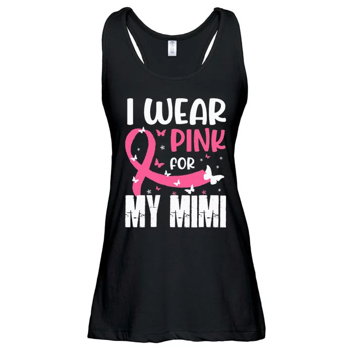 Pink For My Mimi Breast Cancer Awareness Butterfly Ladies Essential Flowy Tank