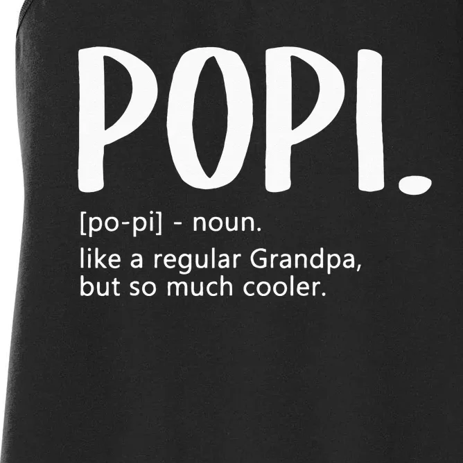 Popi For Men Fathers Day Idea Regular Grandpa Popi Women's Racerback Tank