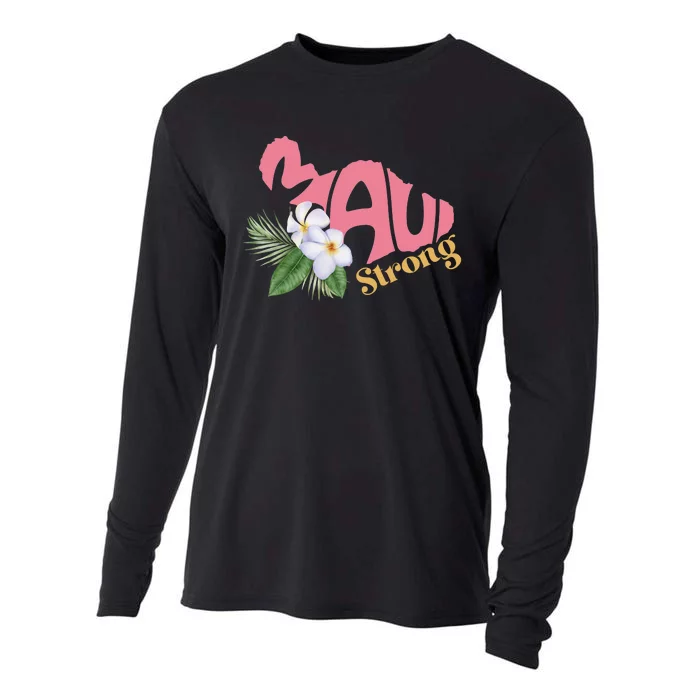 Pray For Maui Strong Hawaii Cooling Performance Long Sleeve Crew