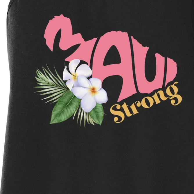 Pray For Maui Strong Hawaii Women's Racerback Tank