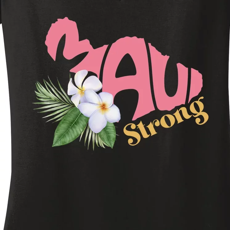 Pray For Maui Strong Hawaii Women's V-Neck T-Shirt