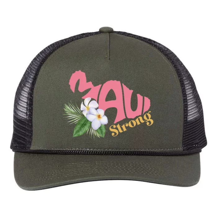 Pray For Maui Strong Hawaii Retro Rope Trucker Hat Cap