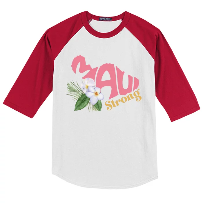 Pray For Maui Strong Hawaii Kids Colorblock Raglan Jersey