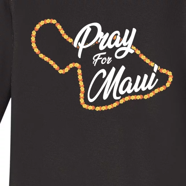 Pray For Maui Hawaii Strong Maui Wildfire Relief Baby Long Sleeve Bodysuit