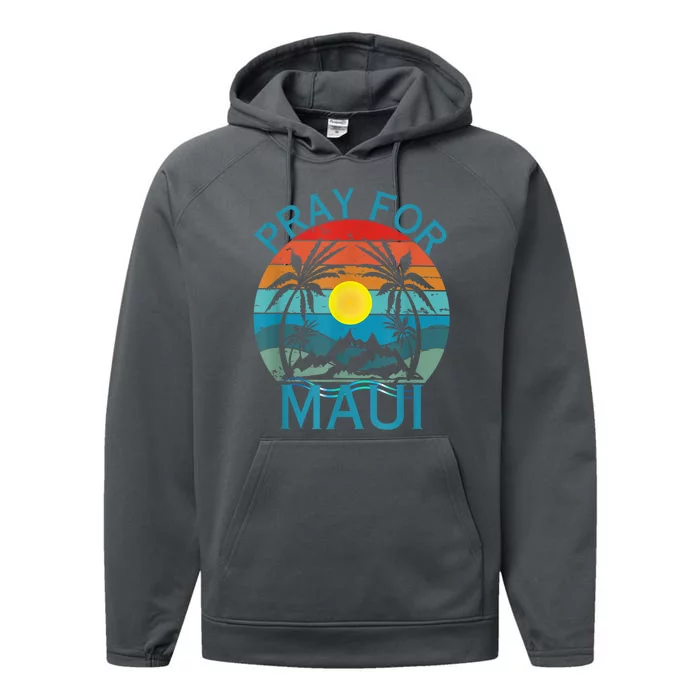 Pray For Maui Hawaii Strong Performance Fleece Hoodie