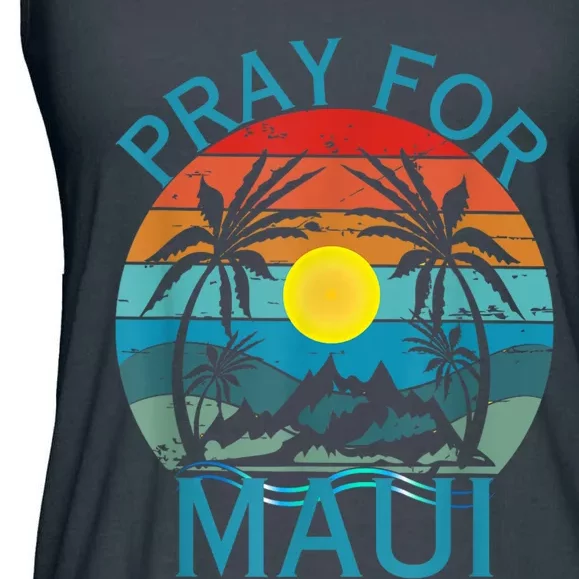 Pray For Maui Hawaii Strong Ladies Essential Flowy Tank