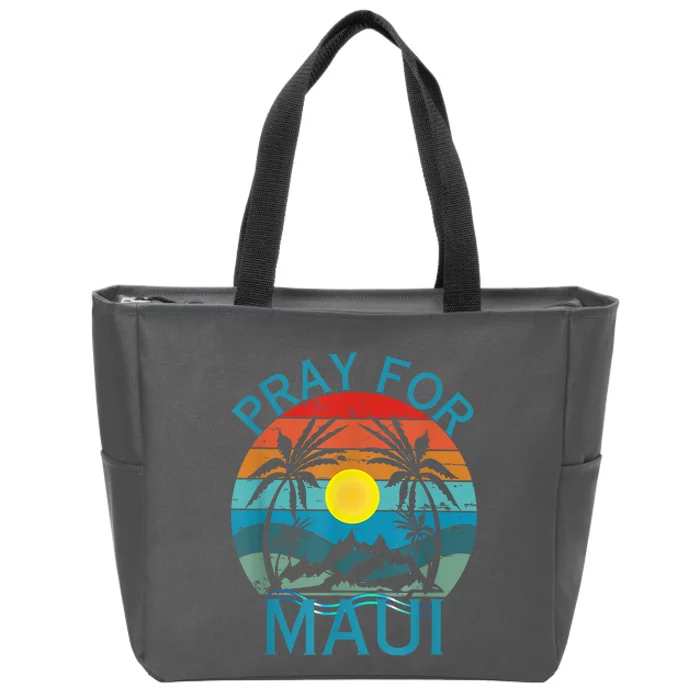 Pray For Maui Hawaii Strong Zip Tote Bag