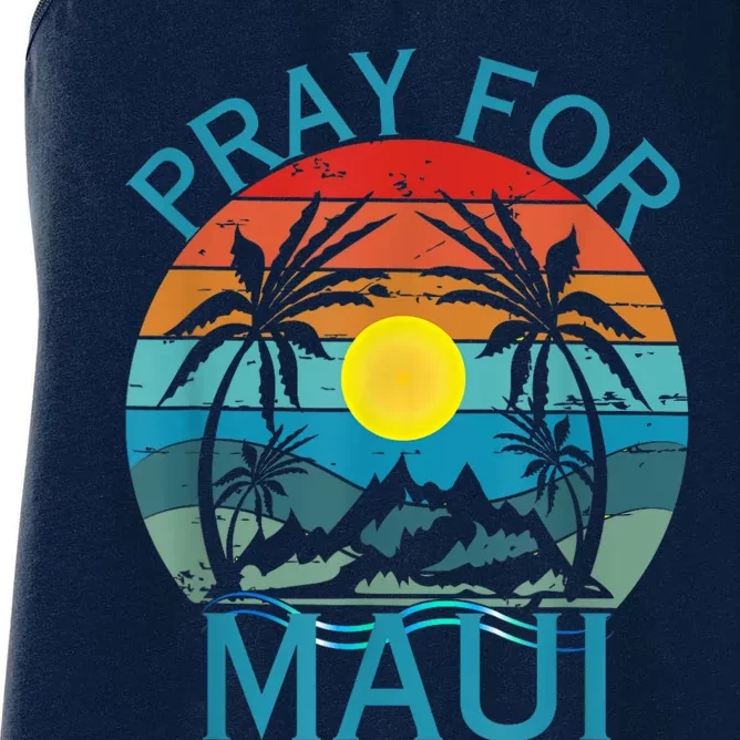 Pray For Maui Hawaii Strong Women's Racerback Tank