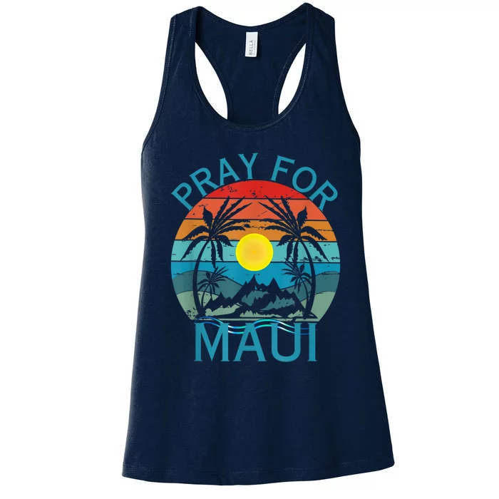 Pray For Maui Hawaii Strong Women's Racerback Tank