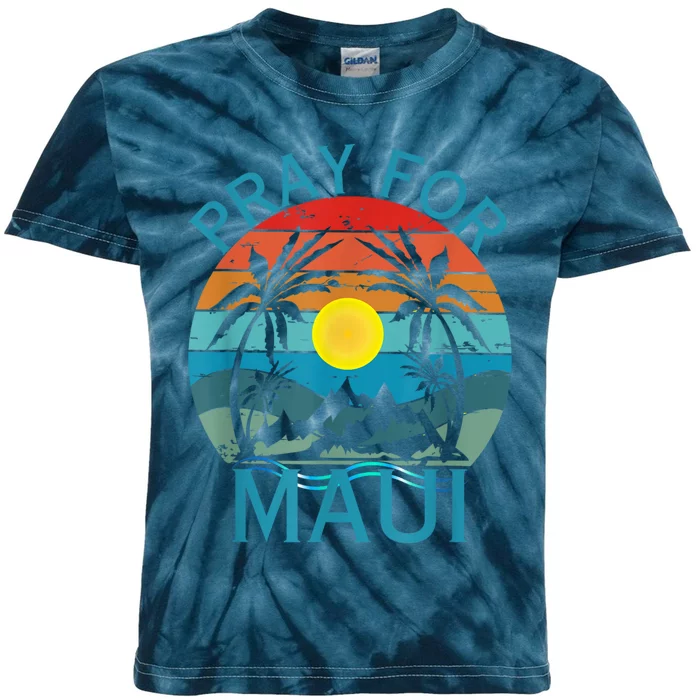 Pray For Maui Hawaii Strong Kids Tie-Dye T-Shirt