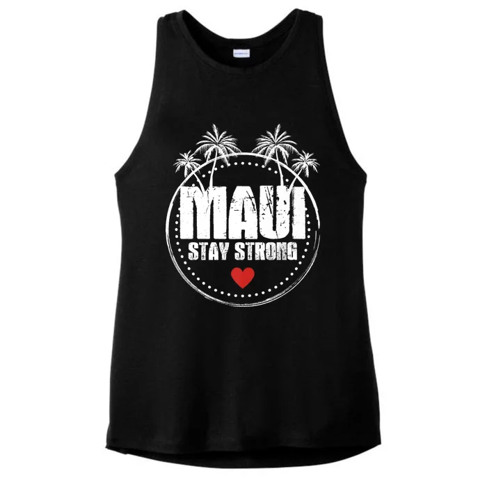 Pray For Maui Hawaii Strong Maui Ladies Tri-Blend Wicking Tank