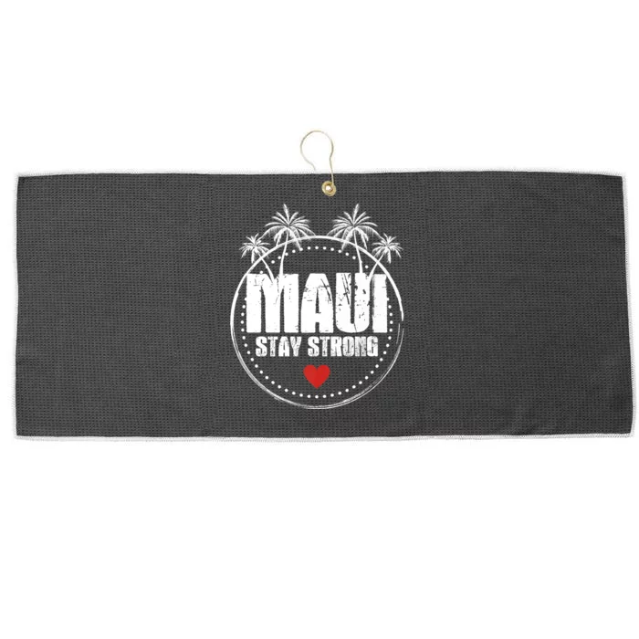 Pray For Maui Hawaii Strong Maui Large Microfiber Waffle Golf Towel