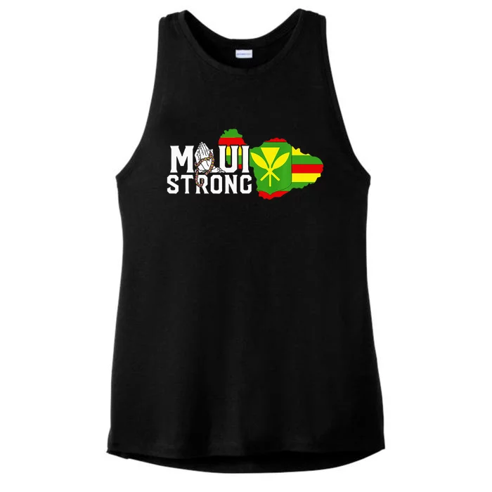 Pray For Maui Hawaii Strong Maui Wildfire Support Men Women Ladies Tri-Blend Wicking Tank