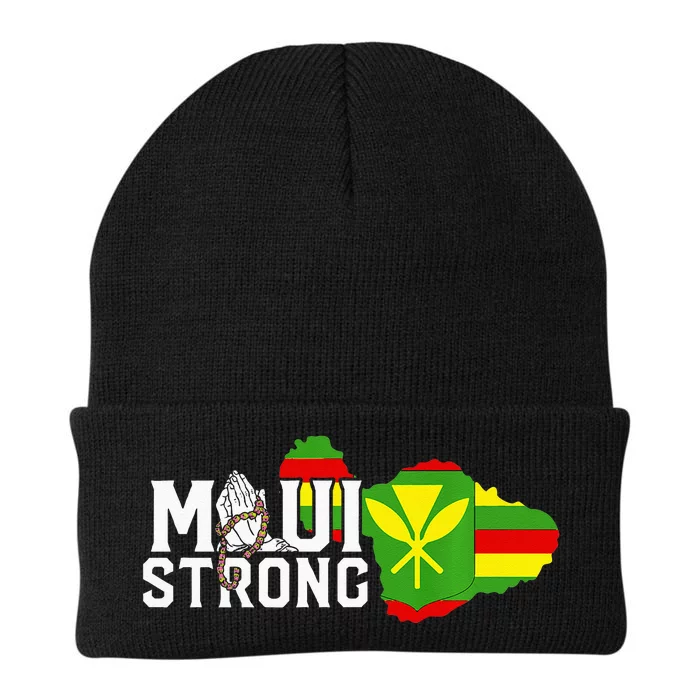 Pray For Maui Hawaii Strong Maui Wildfire Support Men Women Knit Cap Winter Beanie