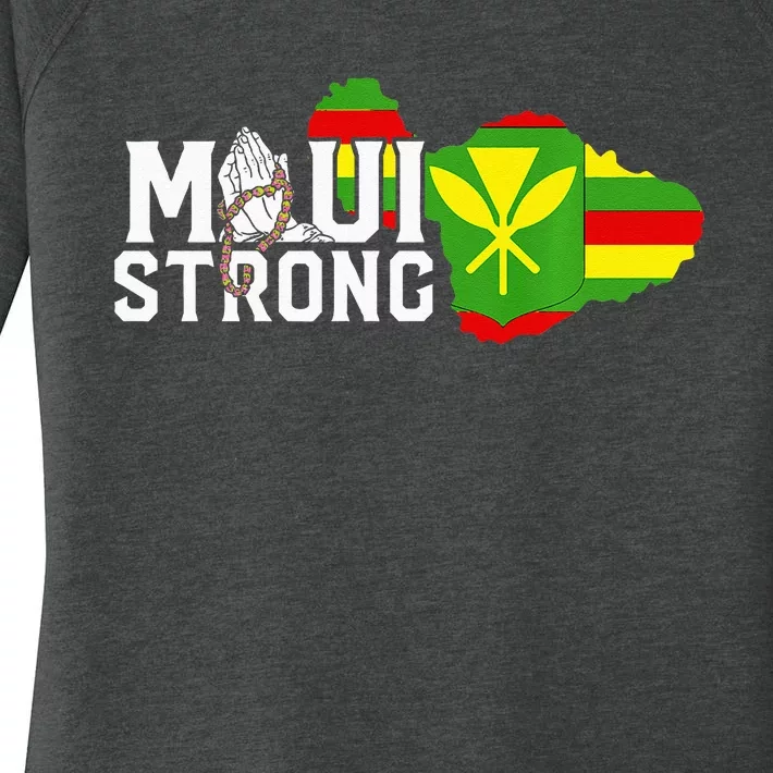 Pray For Maui Hawaii Strong Maui Wildfire Support Men Women Women's Perfect Tri Tunic Long Sleeve Shirt