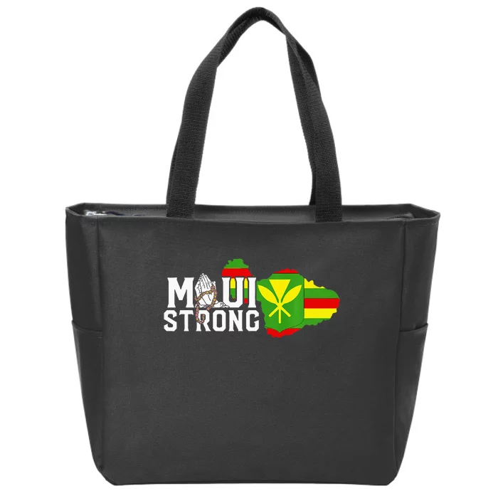 Pray For Maui Hawaii Strong Maui Wildfire Support Men Women Zip Tote Bag