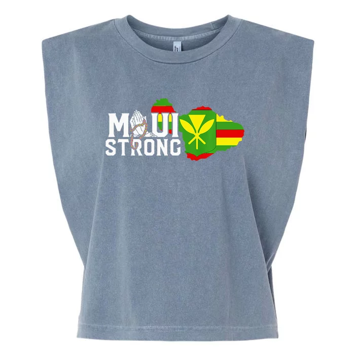 Pray For Maui Hawaii Strong Maui Wildfire Support Men Women Garment-Dyed Women's Muscle Tee