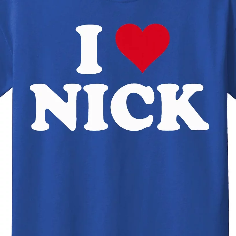 Personalized First N.Ame Nick I Heart N.Ick Name Funny Kids T-Shirt