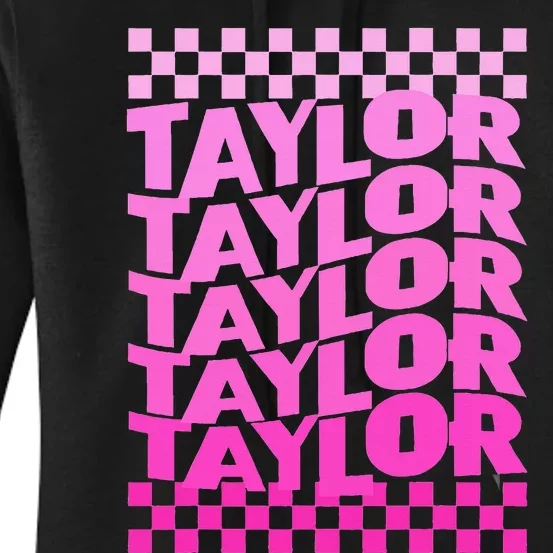 Personalized First Name T.AYLOR Girl Birthday Women's Pullover Hoodie