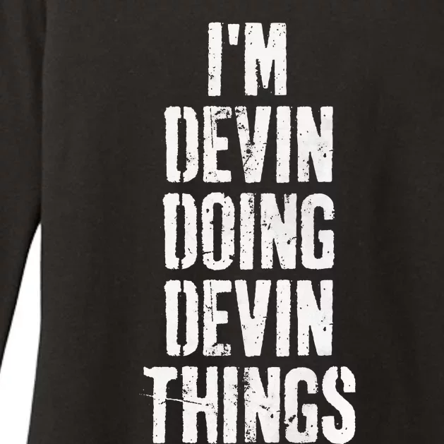 Personalized First Name I'm Devin Doing Devin Things Womens CVC Long Sleeve Shirt