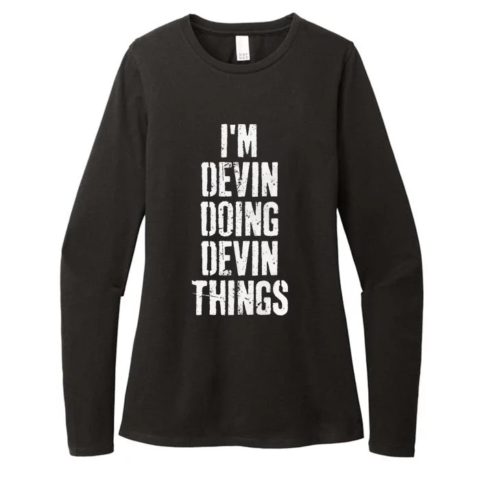 Personalized First Name I'm Devin Doing Devin Things Womens CVC Long Sleeve Shirt