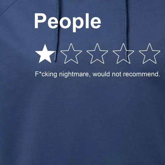 People F*cking Nightmare Would Not Recommend Funny Star Performance Fleece Hoodie