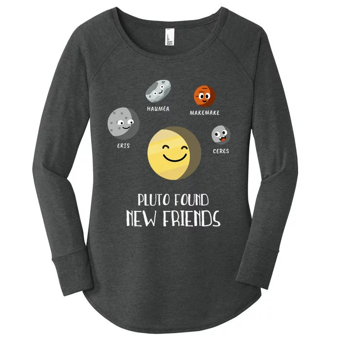 Pluto Found New Friends Dwarf Planets Astronomy Women's Perfect Tri Tunic Long Sleeve Shirt