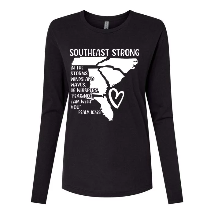 Pray For North Carolina Hurricane Strong Southeast Strong Womens Cotton Relaxed Long Sleeve T-Shirt