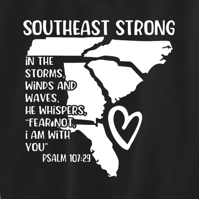 Pray For North Carolina Hurricane Strong Southeast Strong Kids Sweatshirt