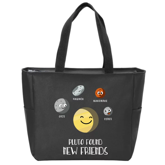 Pluto Found New Friends Dwarf Planets Astronomy Zip Tote Bag