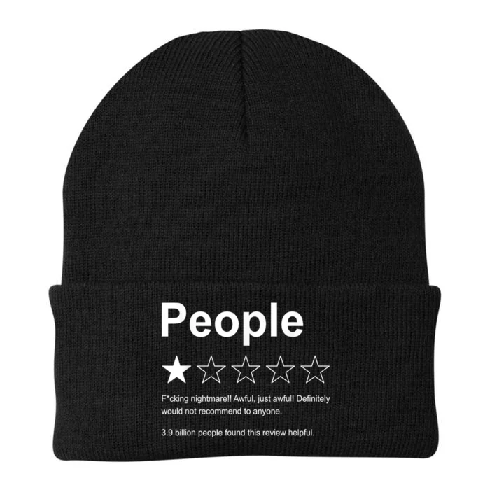 People F*cking Nightmare Would Not Recommend Funny Star Knit Cap Winter Beanie