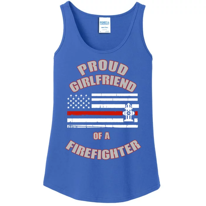 Proud Friend Of A Firefighter Gift Ladies Essential Tank