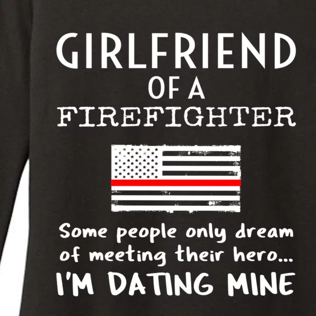 Proud Friend Of A Firefighter Thin Red Line Usa Flag Funny Gift Womens CVC Long Sleeve Shirt