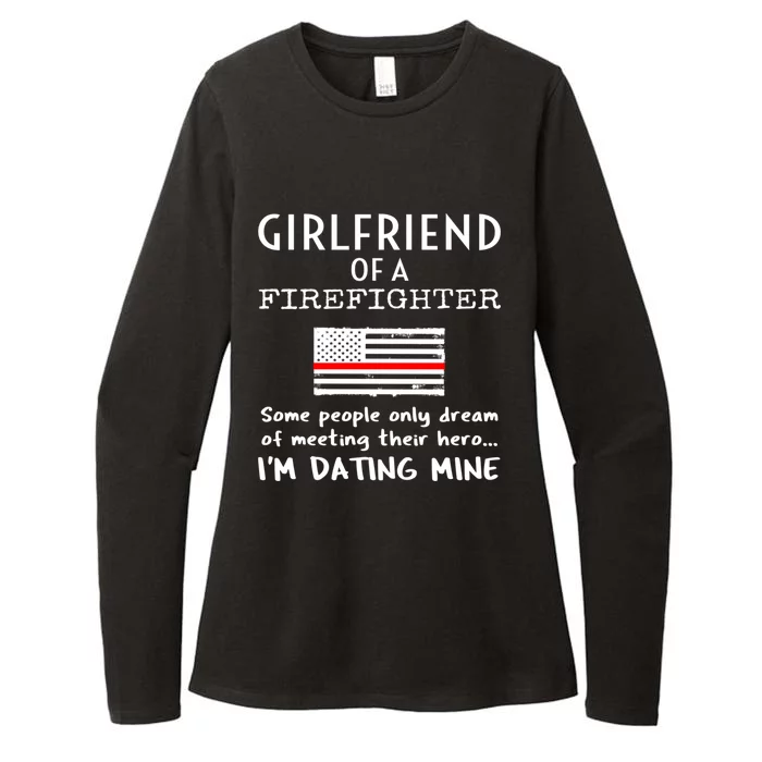 Proud Friend Of A Firefighter Thin Red Line Usa Flag Funny Gift Womens CVC Long Sleeve Shirt